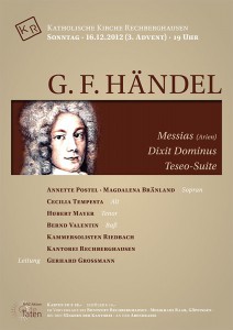 Plakat zu: G. F. Händel, Messias, 2010