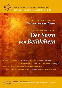 Plakat zu: Joseph G. Rheinberger, Opus 164, Der Stern von Bethlehem, 2010